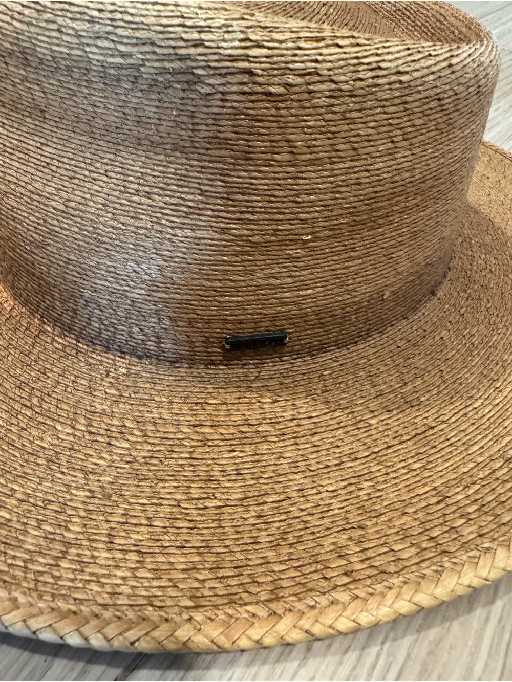 Brixton Marcos Fedora straw hat - TOFFEE - sz SMALL - Picture 2 of 9